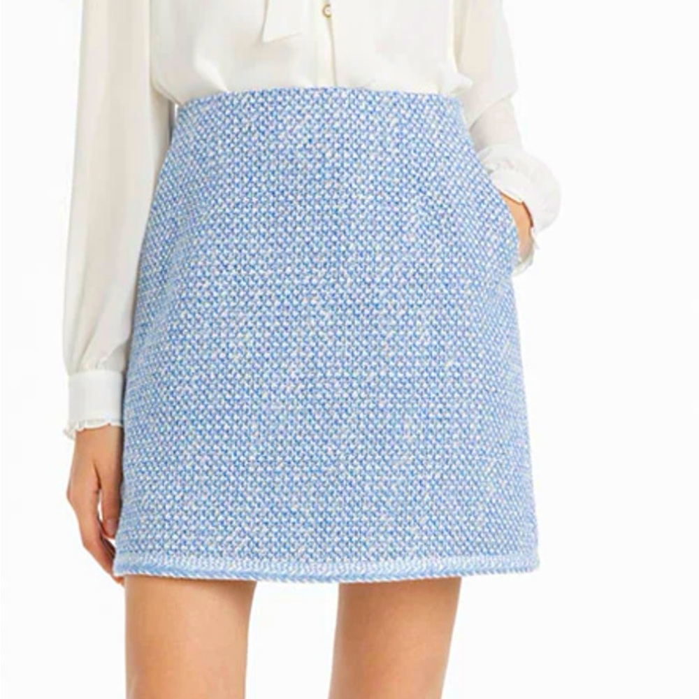 Goelia Blue A-Line Women Skirts With Pockets